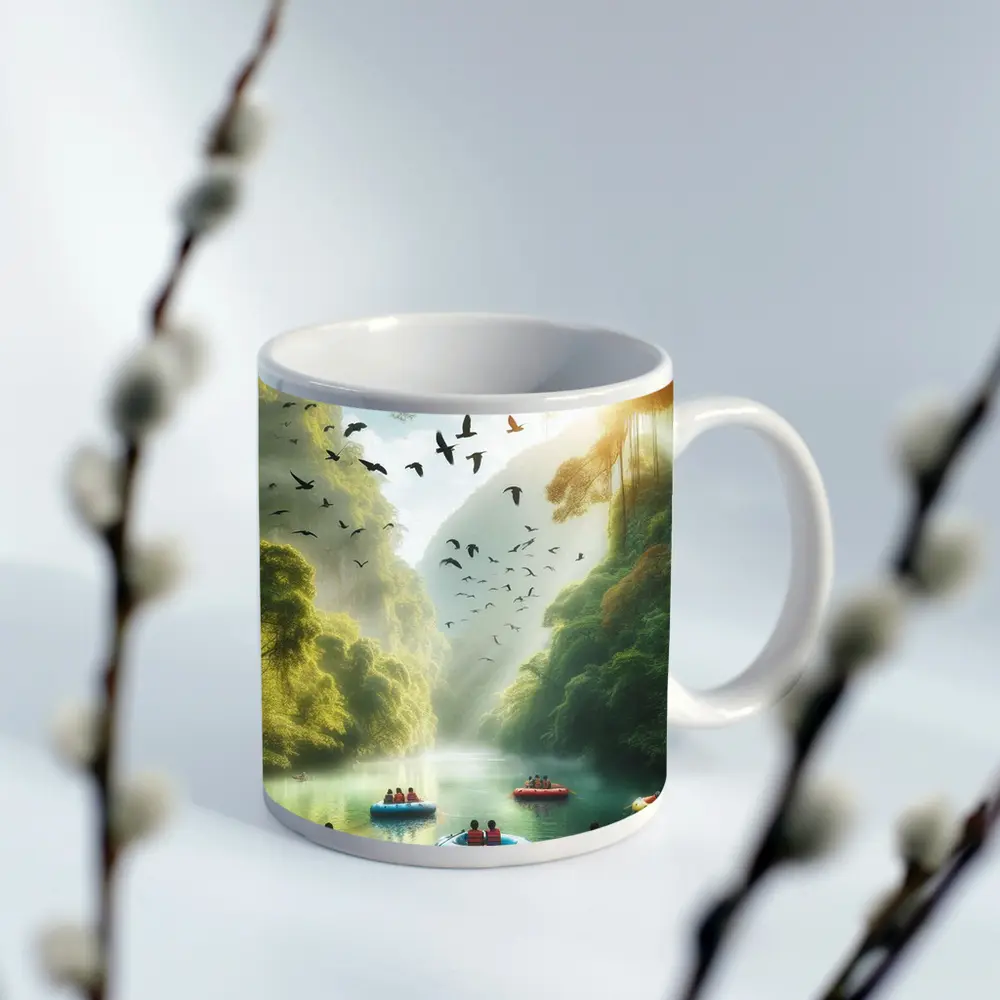 River Rafting Adventure Lush Jungle Canyon – Mugs