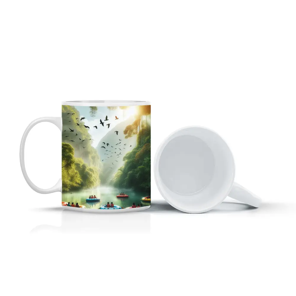 River Rafting Adventure Lush Jungle Canyon – Mugs