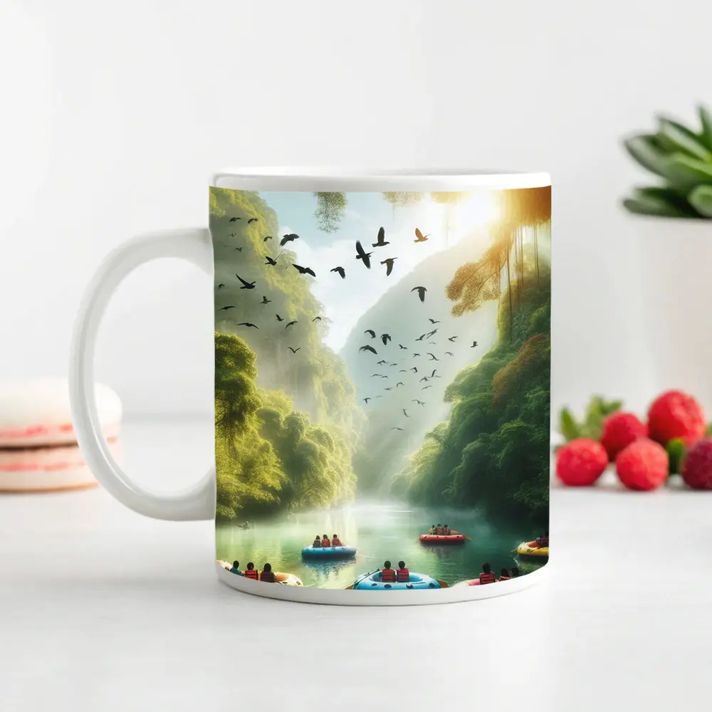 River Rafting Adventure Lush Jungle Canyon – Mugs