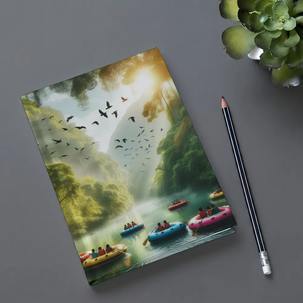 River Rafting Adventure Lush Jungle Canyon – Notebooks