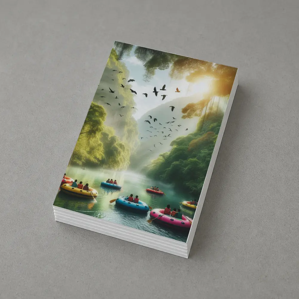 River Rafting Adventure Lush Jungle Canyon – Postcards