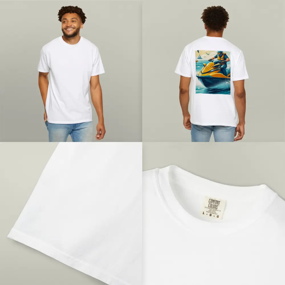 Jet Ski Rider Ocean Wave Retro Art – T-Shirts