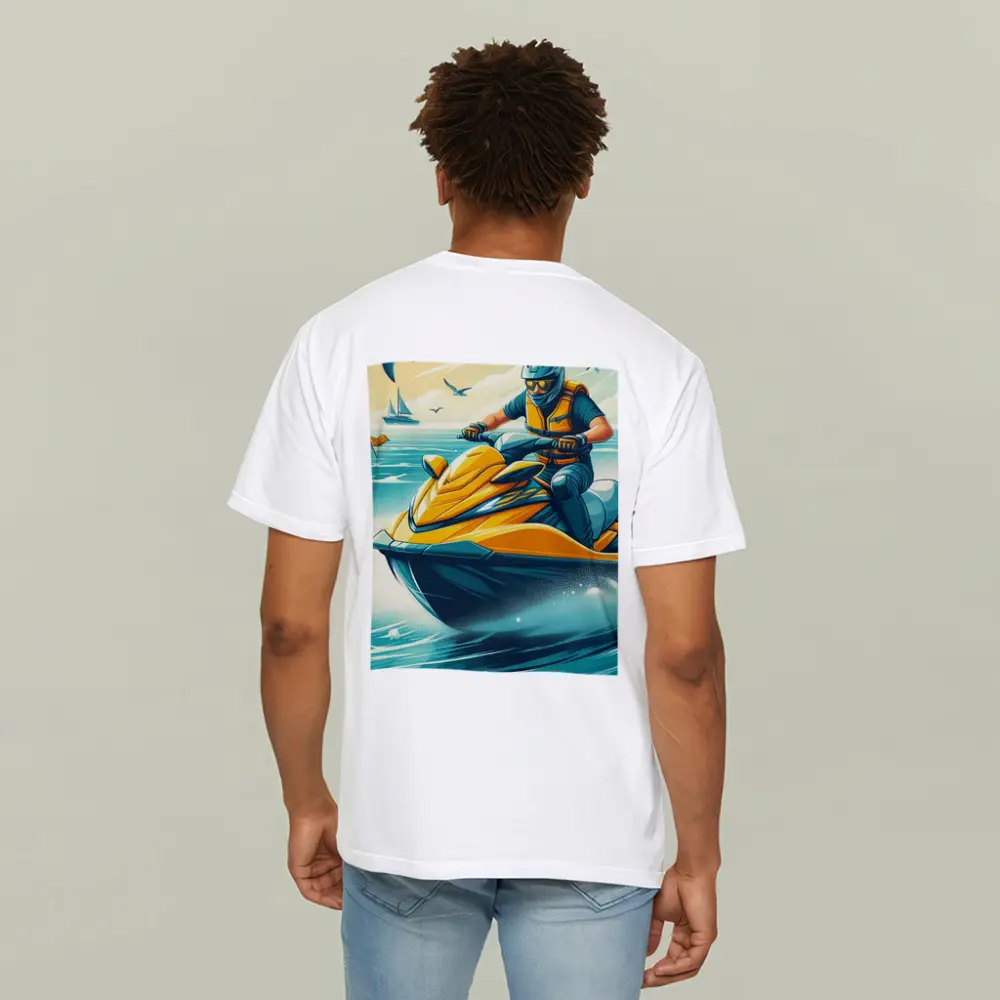 Jet Ski Rider Ocean Wave Retro Art – T-Shirts