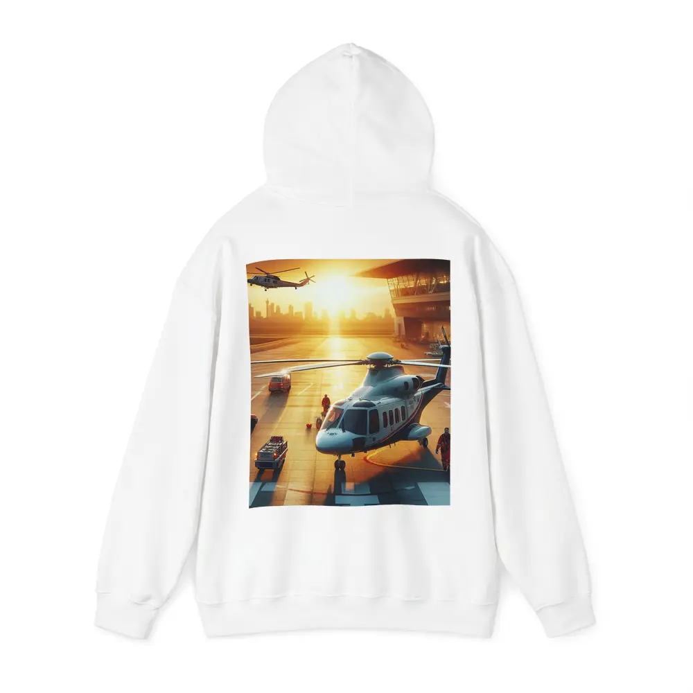 Emergency Helicopter Landing Pad Sunset City – Hoodies