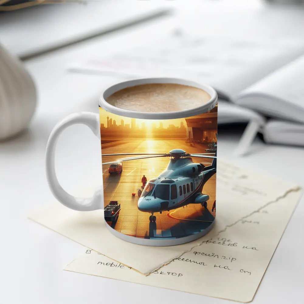 Emergency Helicopter Landing Pad Sunset City – Mugs