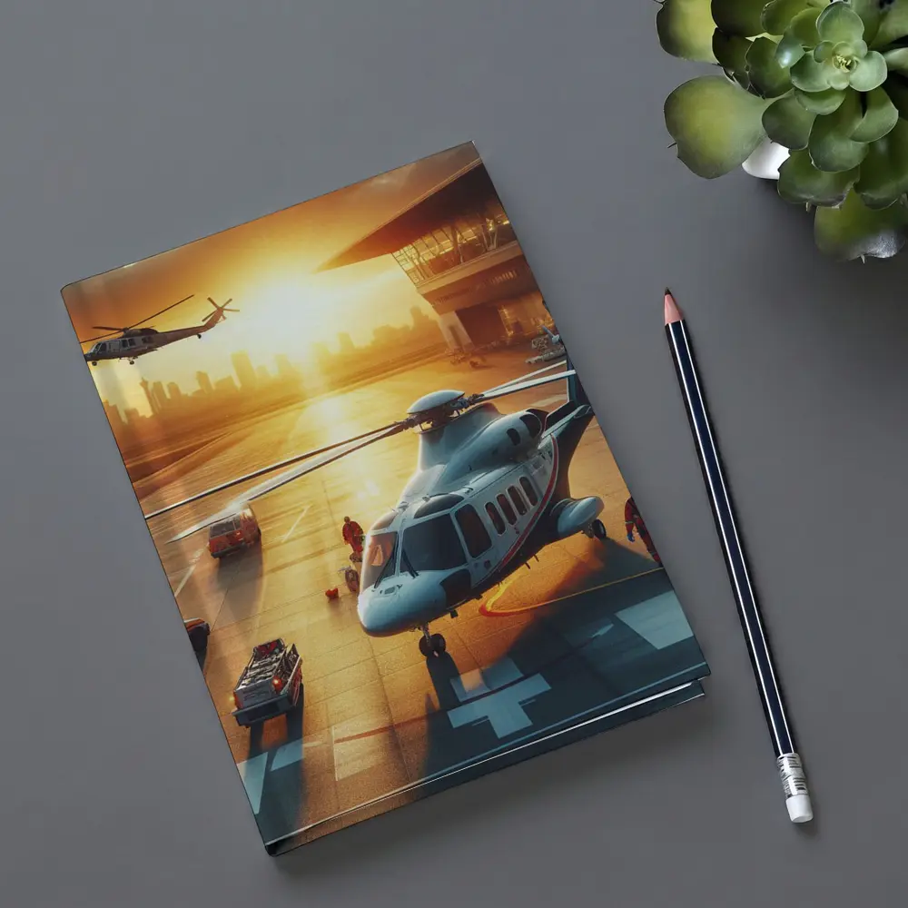Emergency Helicopter Landing Pad Sunset City – Notebooks