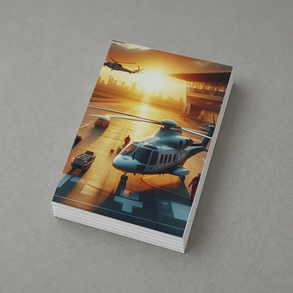 Emergency Helicopter Landing Pad Sunset City – Postcards
