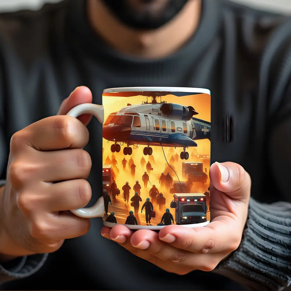 Medical Helicopter Emergency Rescue Team Sunset – Mugs
