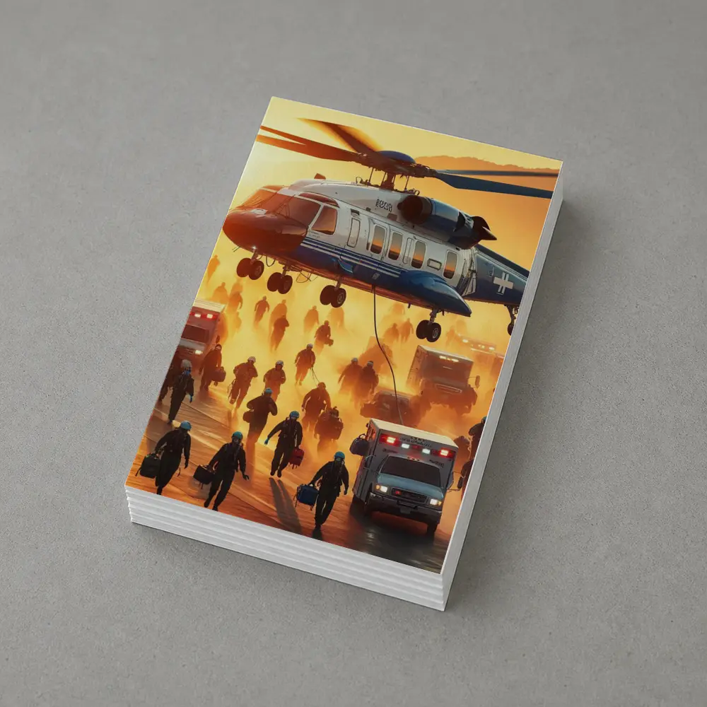 Medical Helicopter Emergency Rescue Team Sunset – Postcards