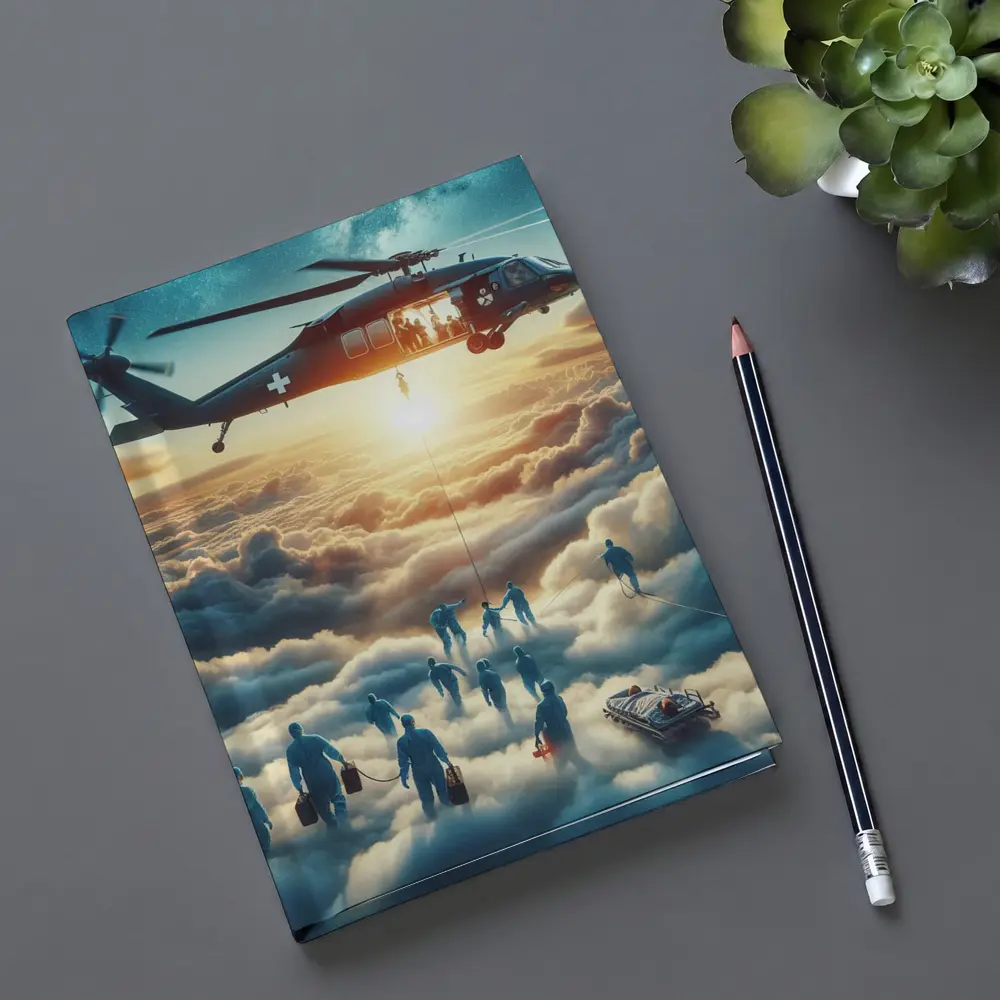 Medical Helicopter Rescue Above the Clouds – Notebooks