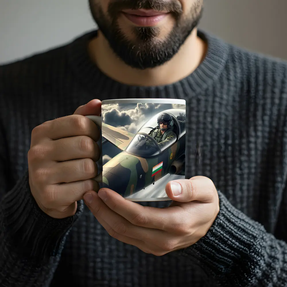 Fighter Jet Pilot Flying Above Clouds – Mugs