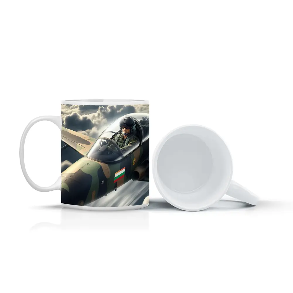 Fighter Jet Pilot Flying Above Clouds – Mugs