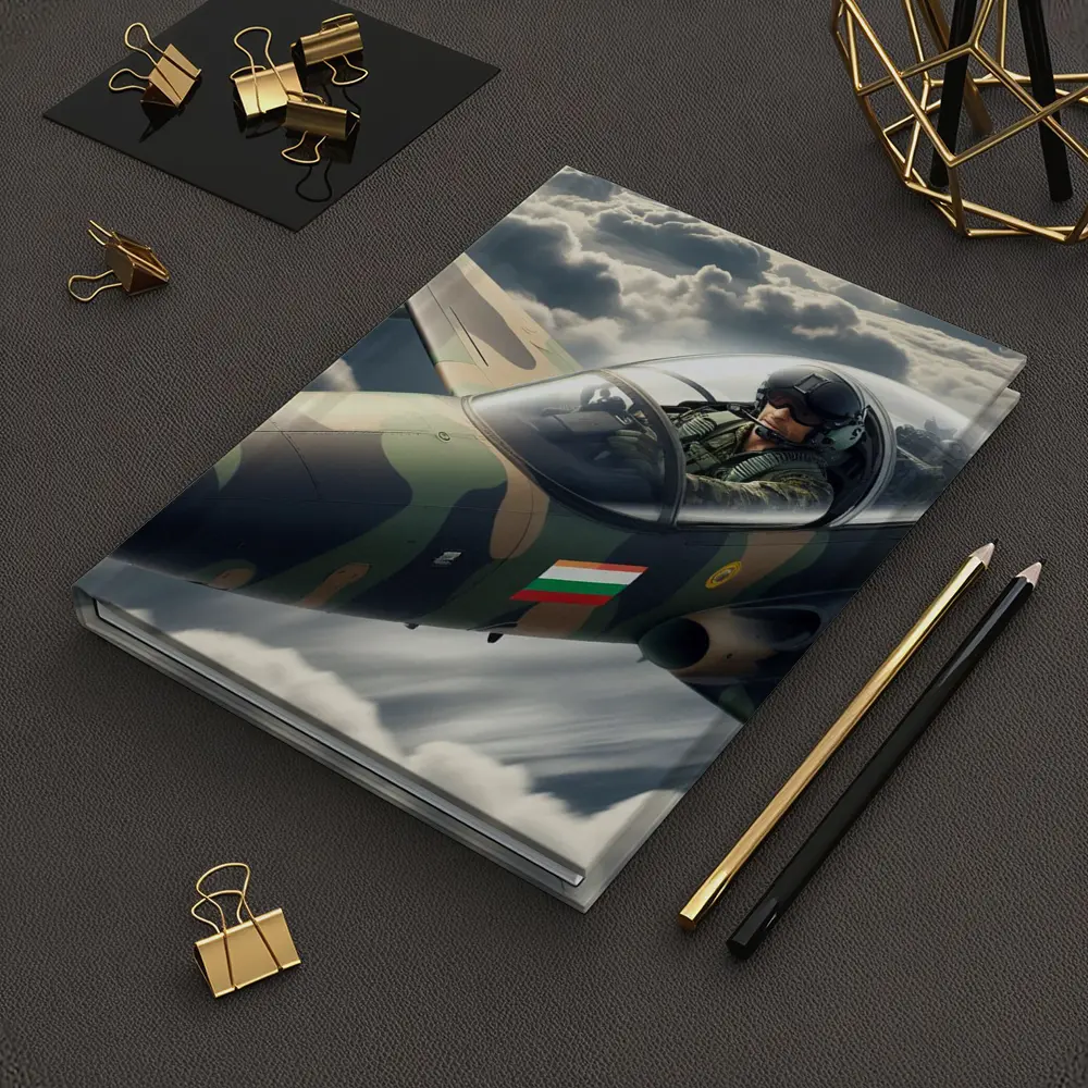 Fighter Jet Pilot Flying Above Clouds – Notebooks