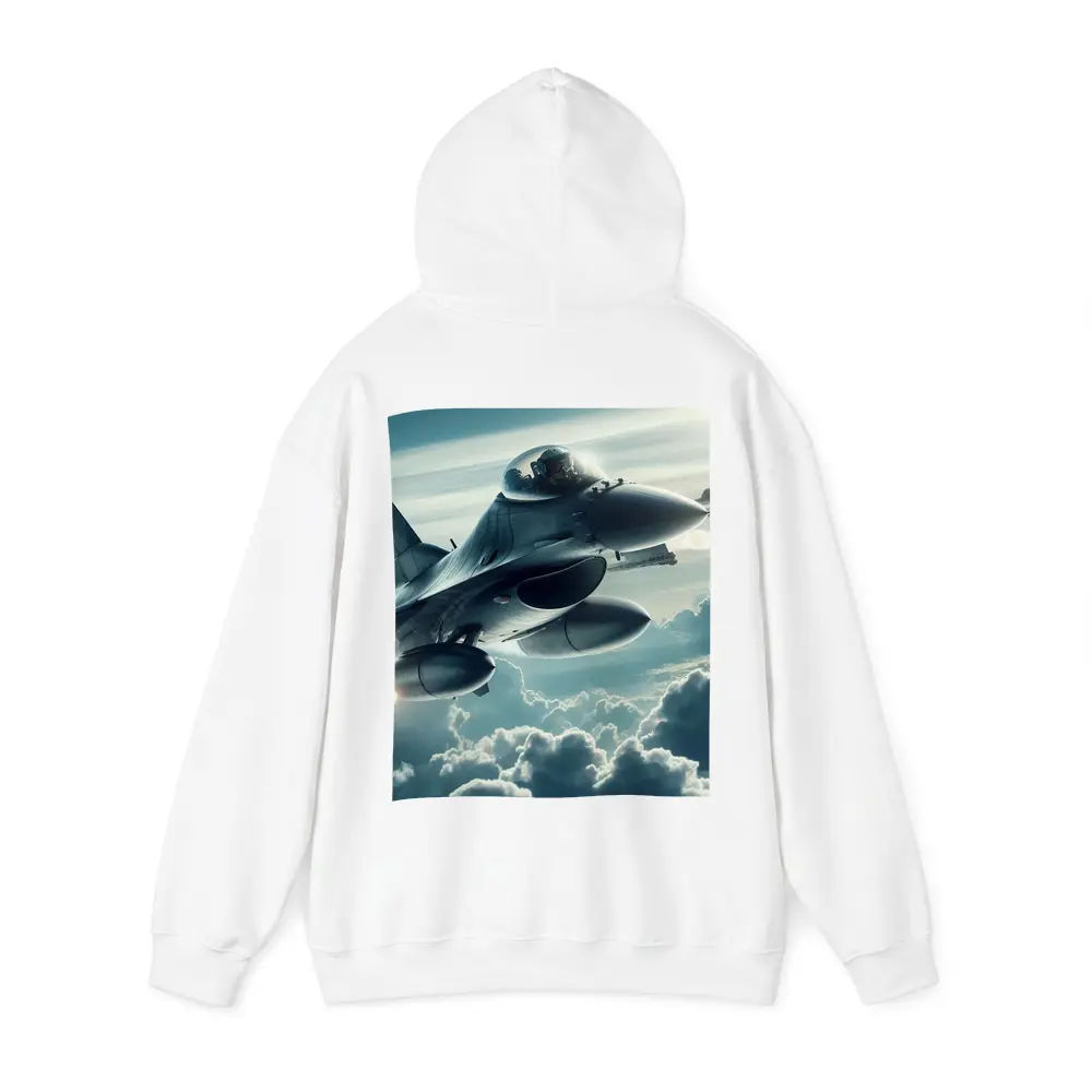 F16 Fighter Jet Flying Above Clouds – Hoodies