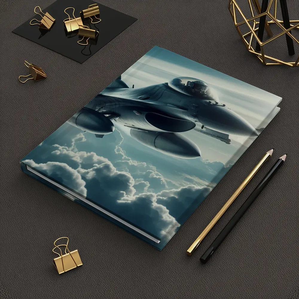 F16 Fighter Jet Flying Above Clouds – Notebooks