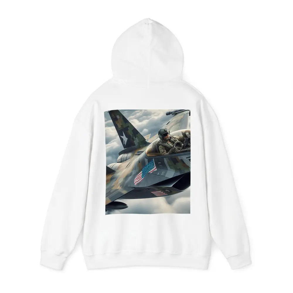 US Fighter Jet Pilot Above Clouds – Hoodies
