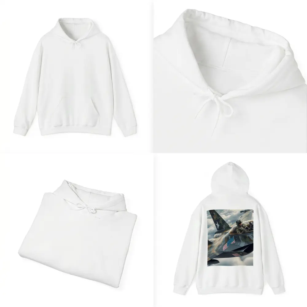 US Fighter Jet Pilot Above Clouds – Hoodies