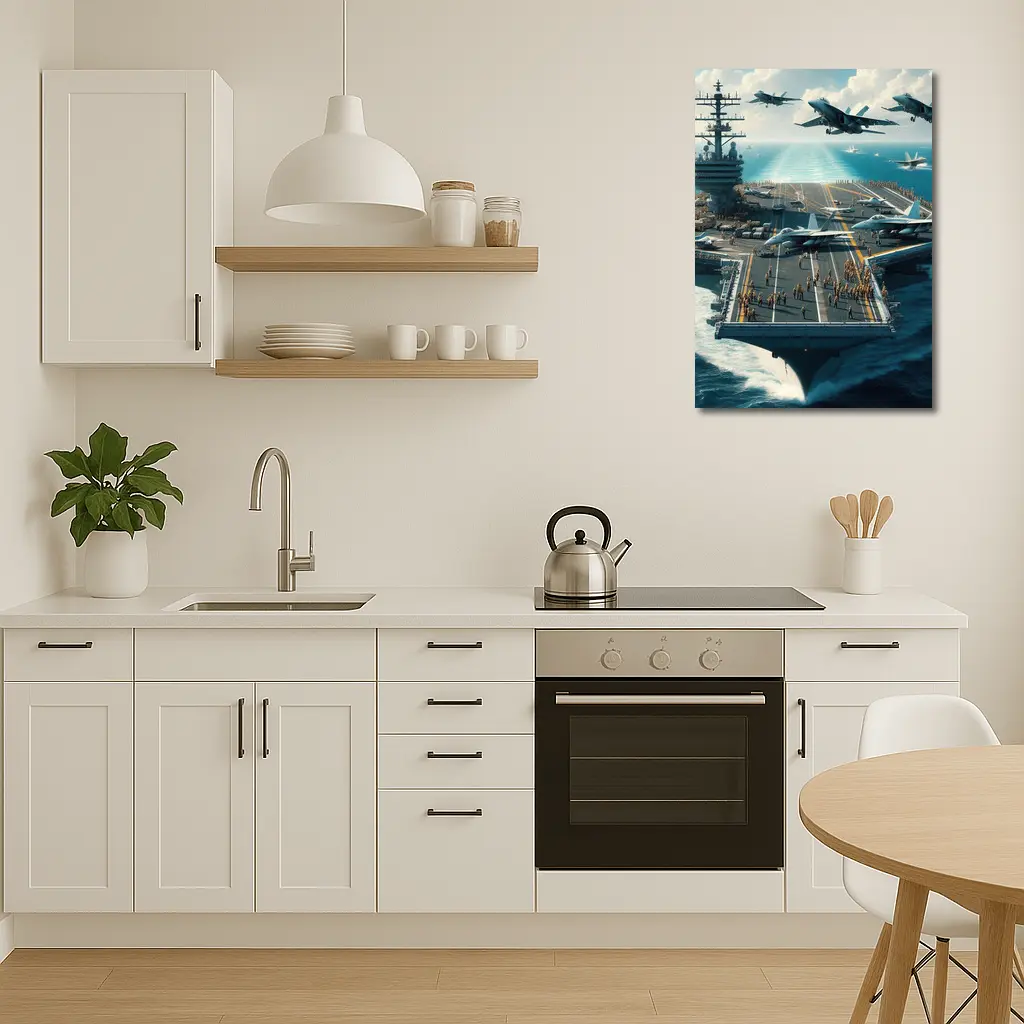 Aircraft Carrier Navy Jets Ocean Military – Wall Art
