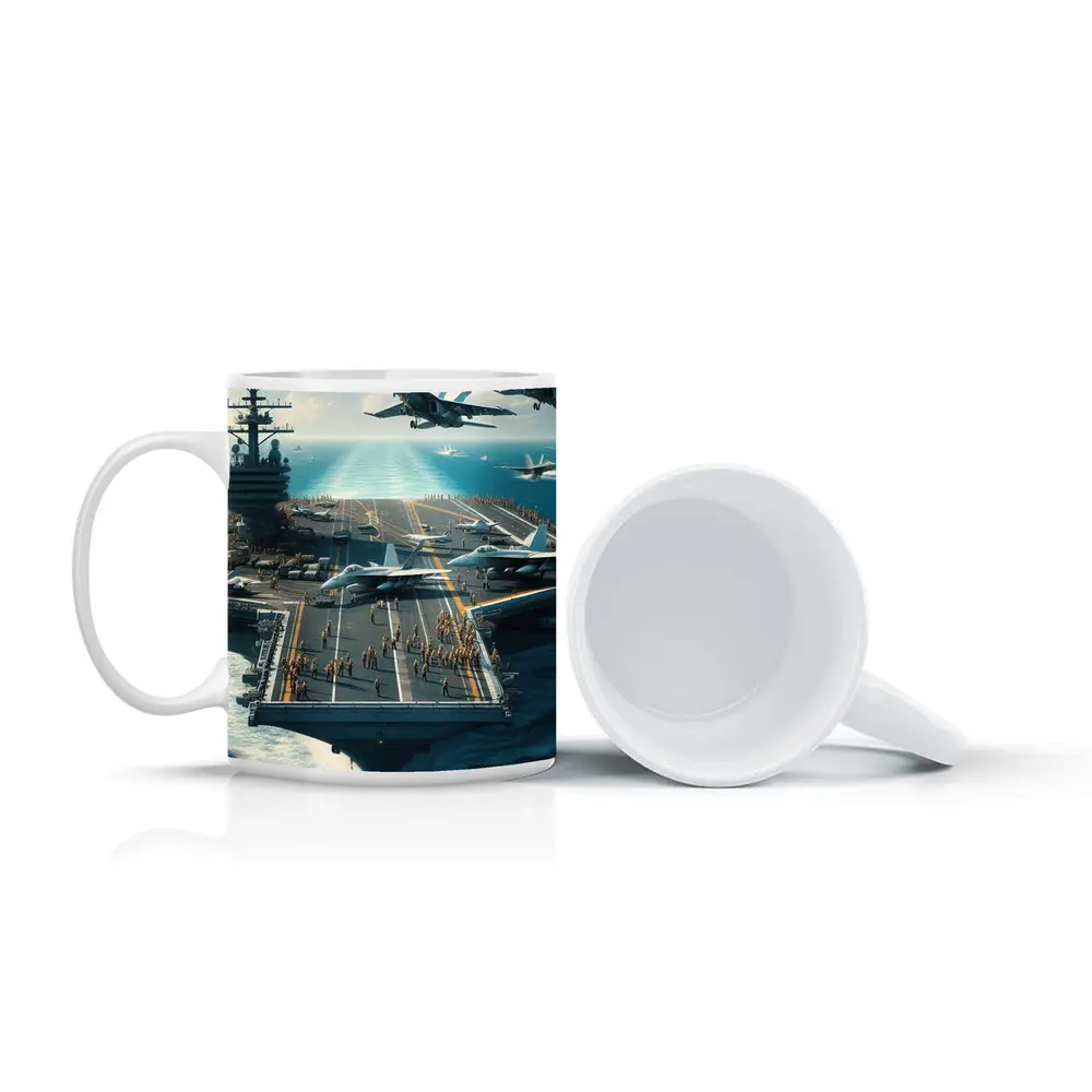 Aircraft Carrier Navy Jets Ocean Military – Mugs