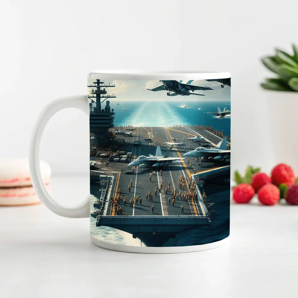 Aircraft Carrier Navy Jets Ocean Military – Mugs