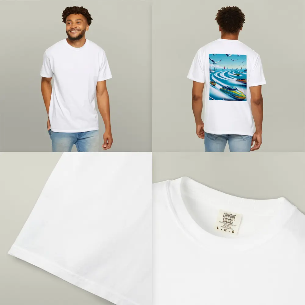 Speed Boats Racing Across Blue Ocean Waters – T-Shirts