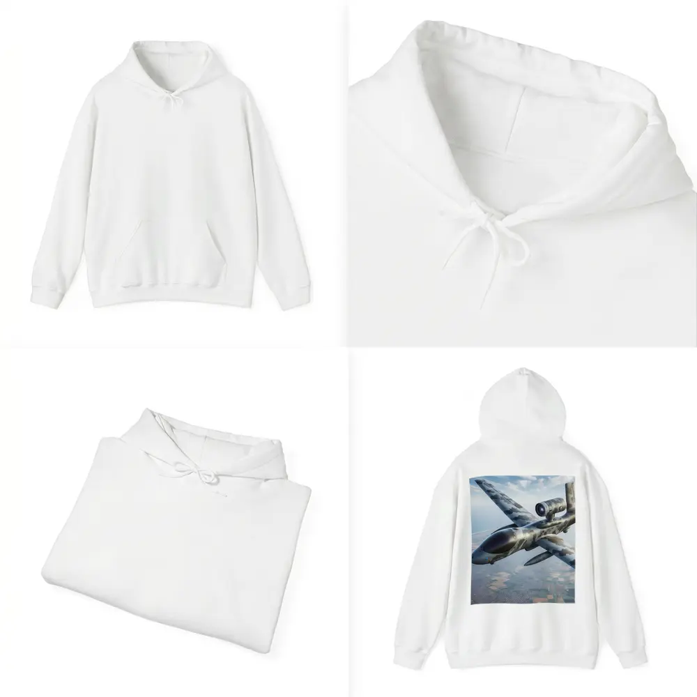 Military Camouflage Drone Flying Over Fields – Hoodies