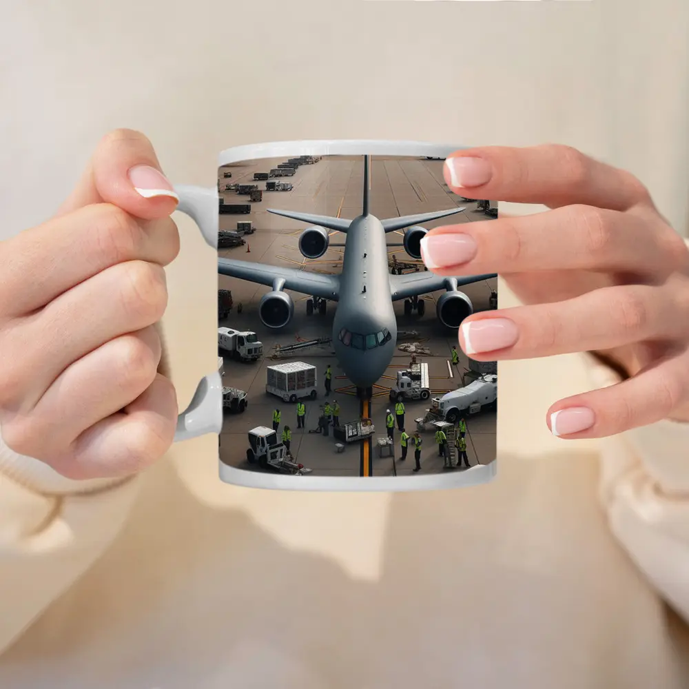 Military Cargo Plane Airport Ground Crew – Mugs