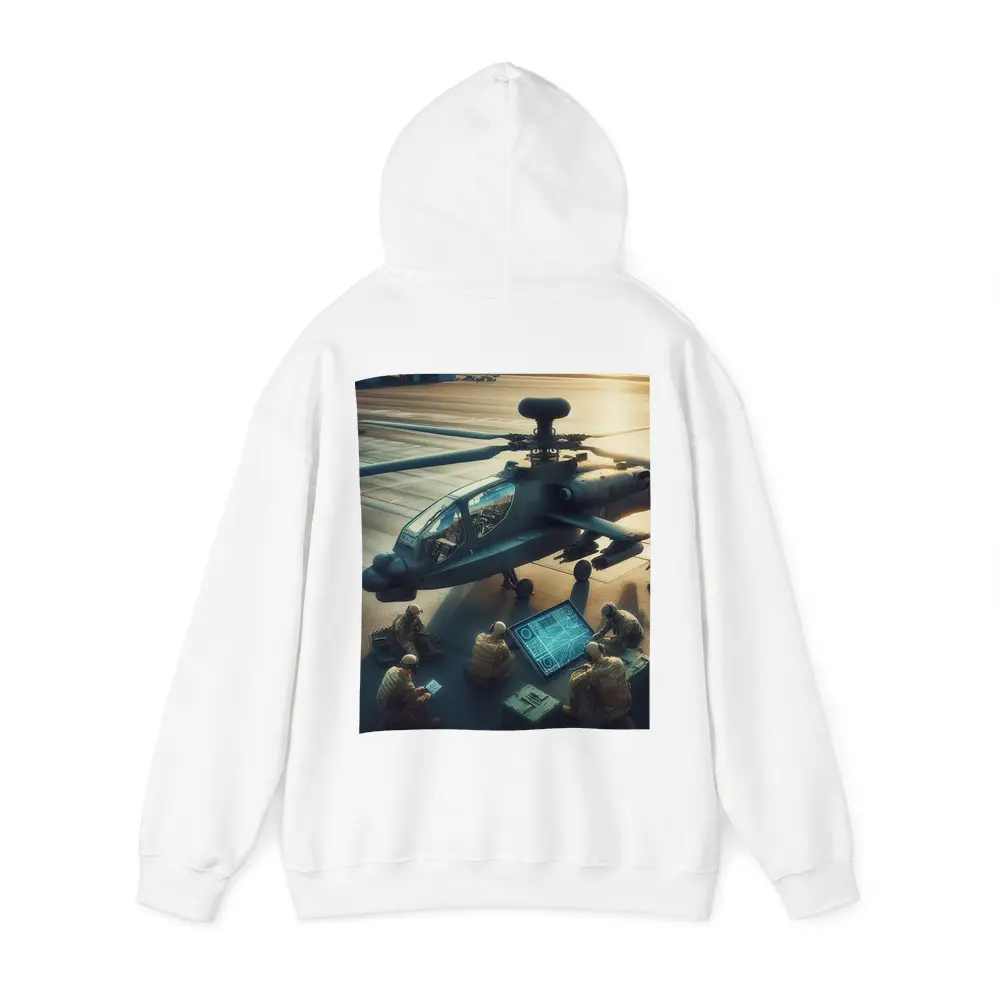 Apache Attack Helicopter Military Crew Airfield – Hoodies