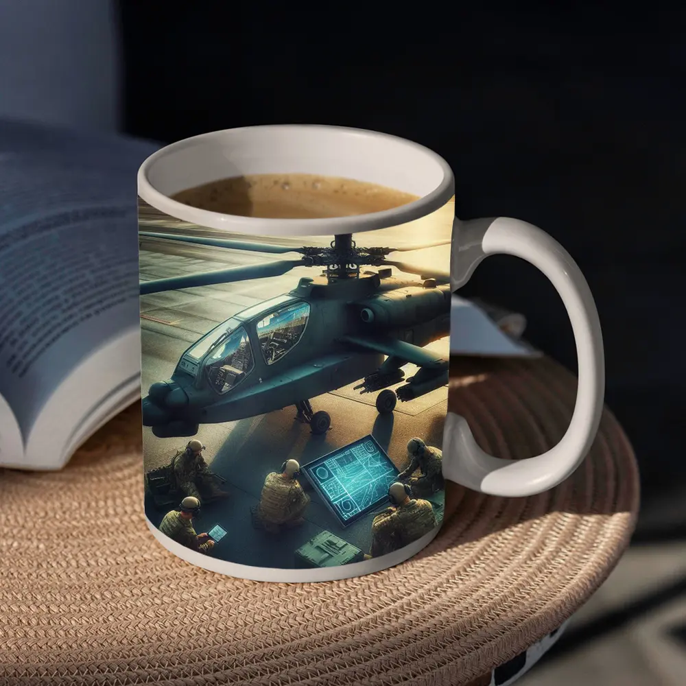 Apache Attack Helicopter Military Crew Airfield – Mugs