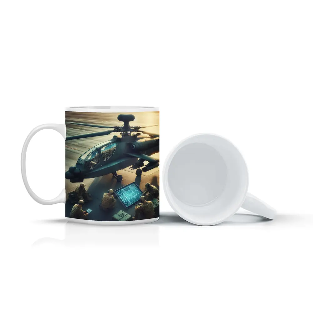 Apache Attack Helicopter Military Crew Airfield – Mugs