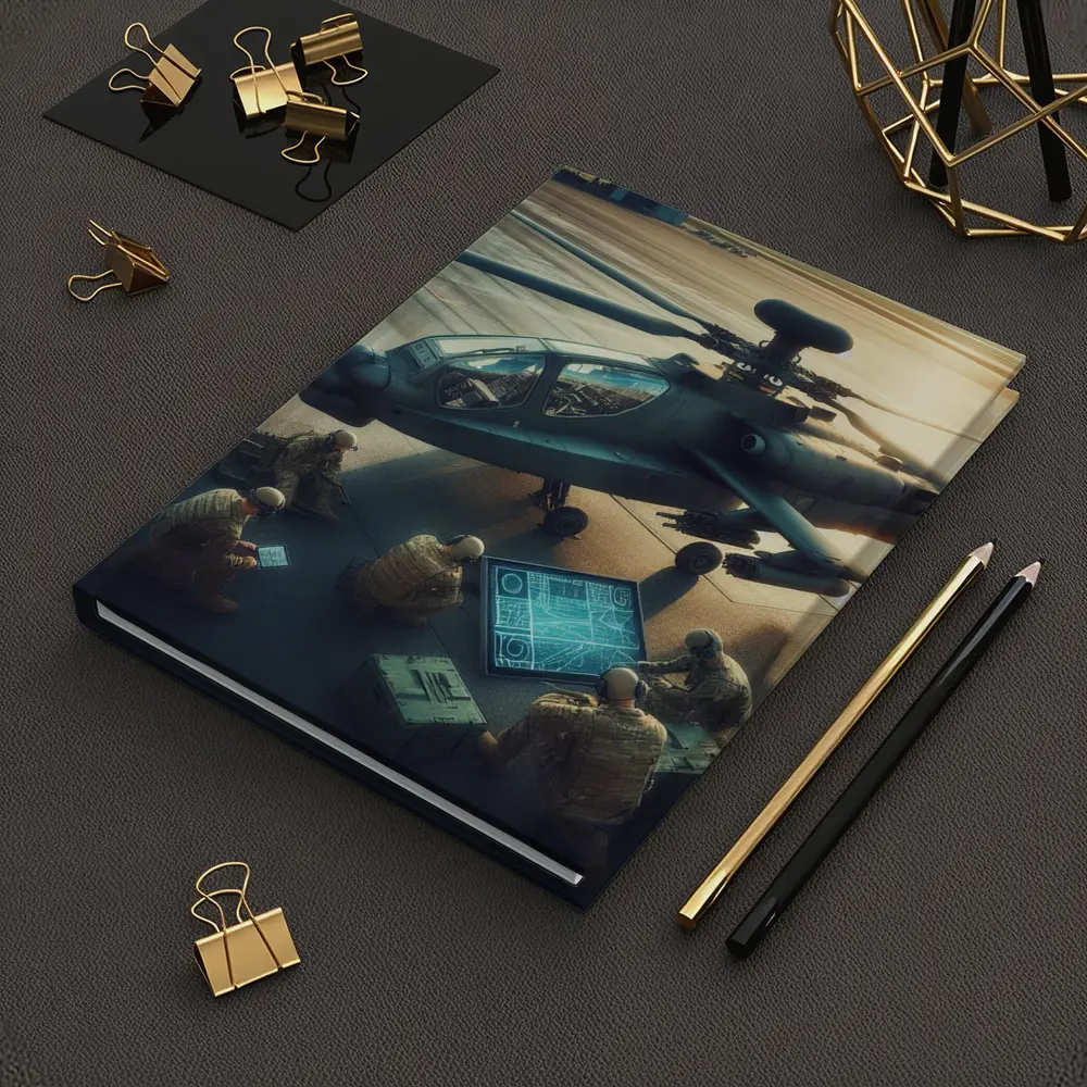 Apache Attack Helicopter Military Crew Airfield – Notebooks
