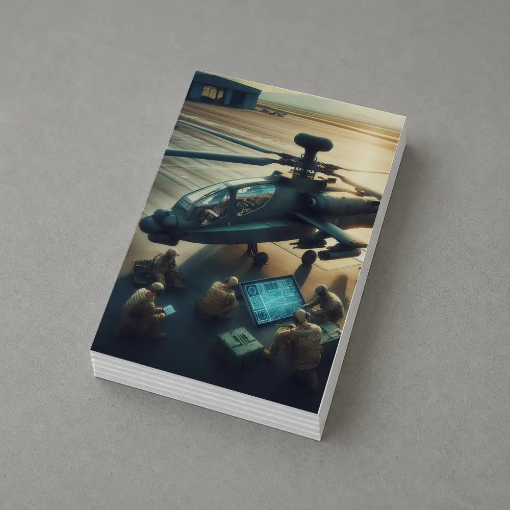 Apache Attack Helicopter Military Crew Airfield – Postcards