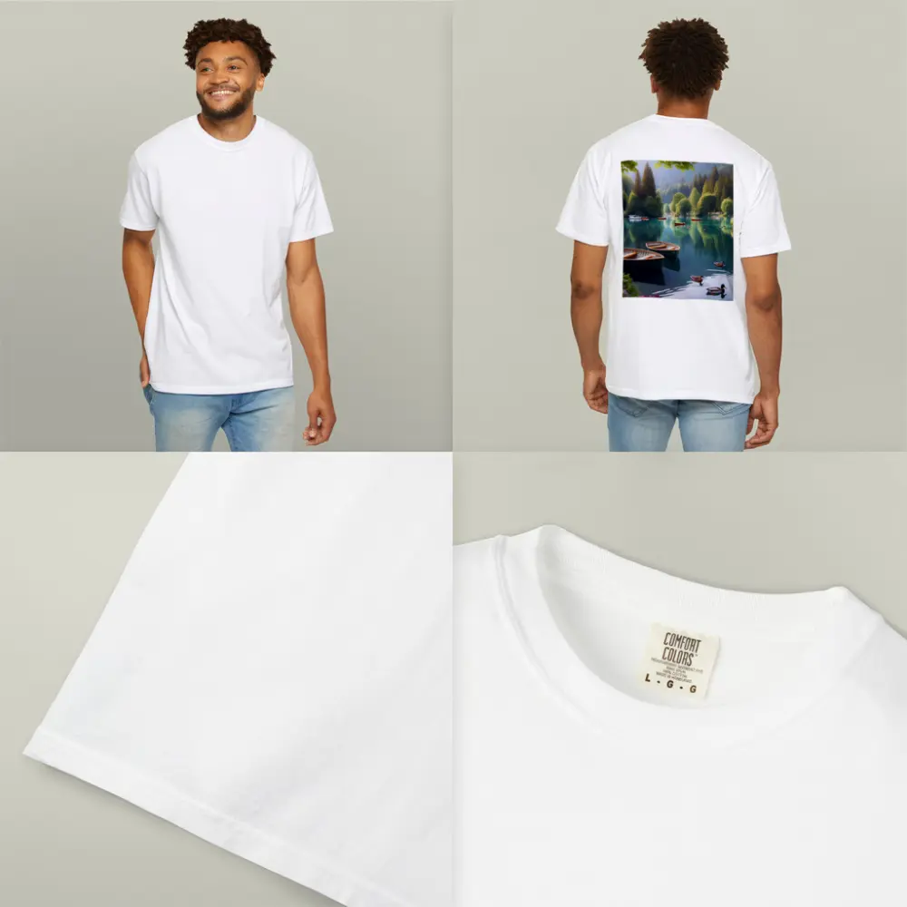 Wooden Rowboats Ducks Calm Forest Lake – T-Shirts