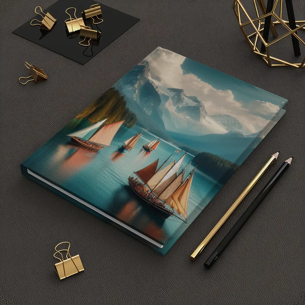 Sailing Ships on Turquoise Mountain Lake – Notebooks