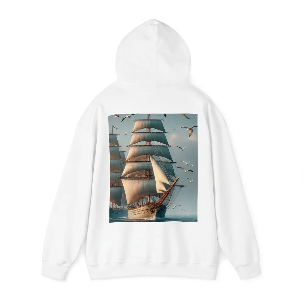 Tall Ship Sailing Ocean With Seagulls – Hoodies