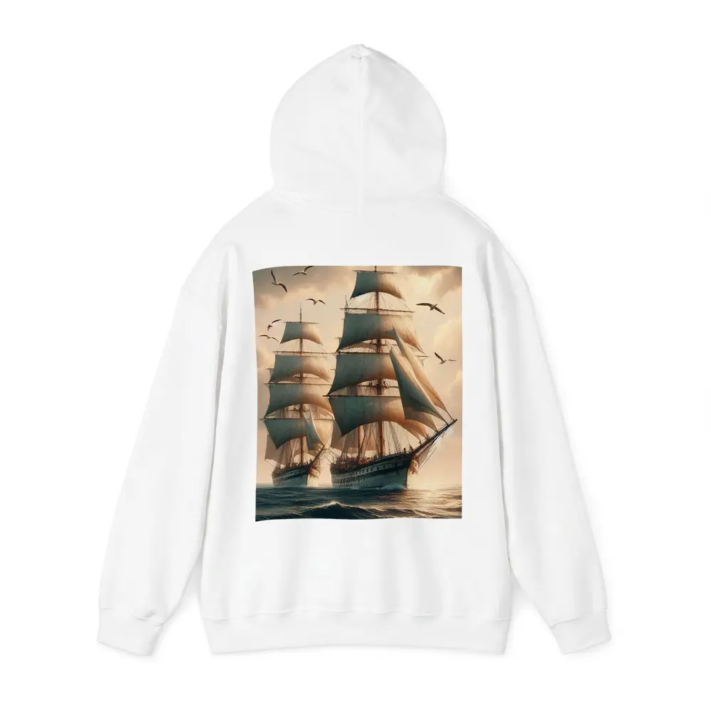 Tall Ship Sailing Rough Ocean Dramatic Sky – Hoodies