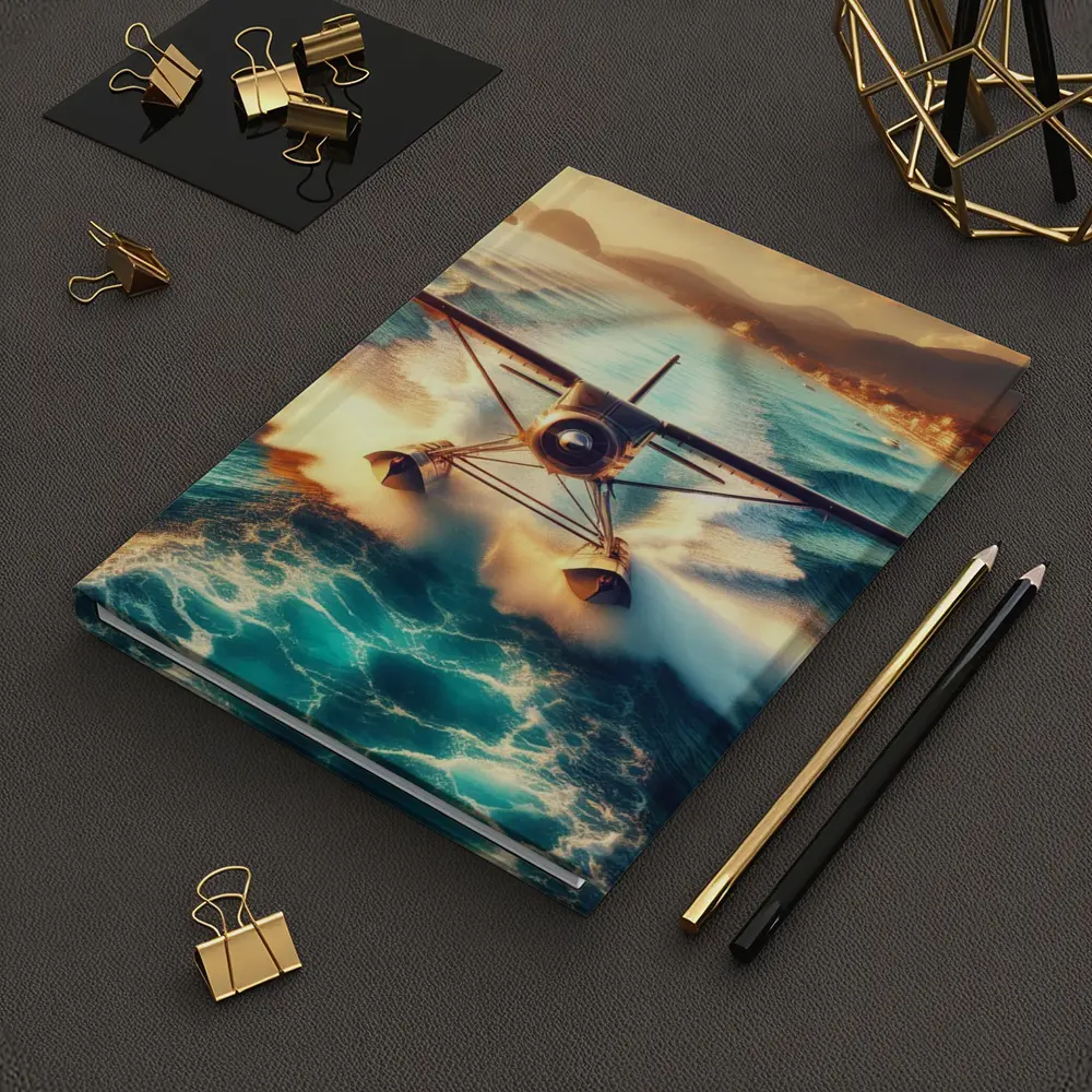 Seaplane Taking Off Over Turquoise Ocean – Notebooks
