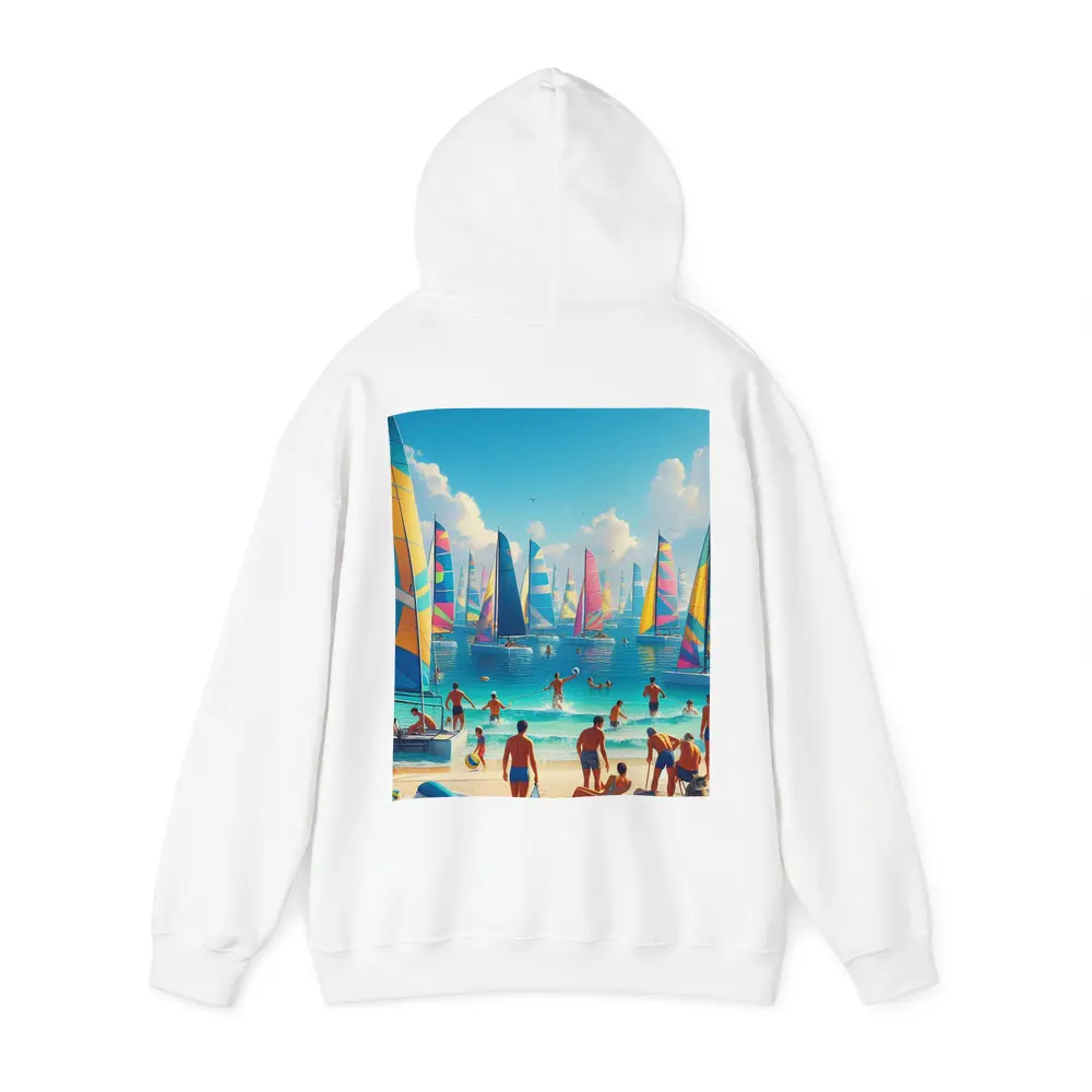 Colorful Sailboats Beach Summer Vacation Scene – Hoodies