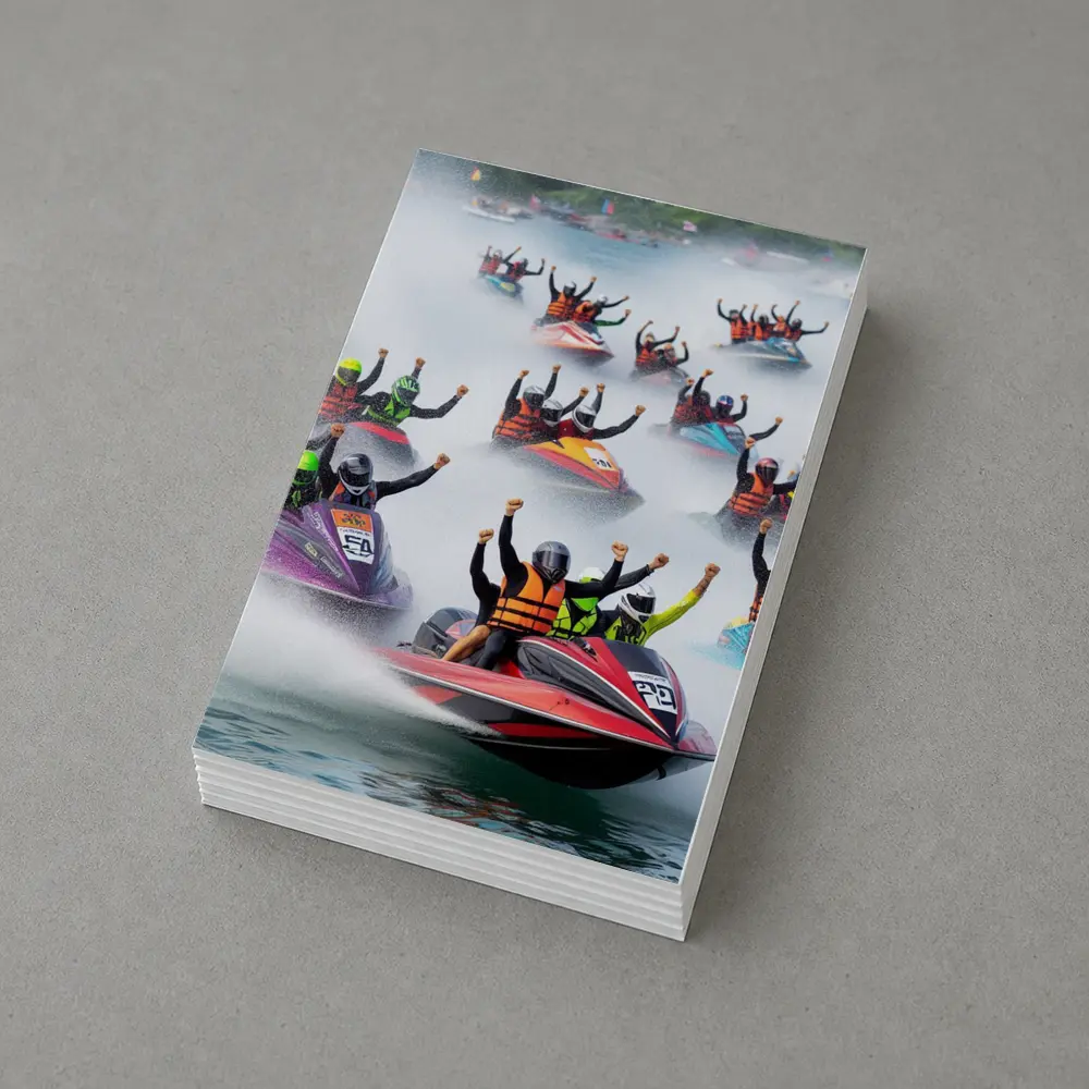 Jet Ski Racing Riders Water Spray Action – Postcards