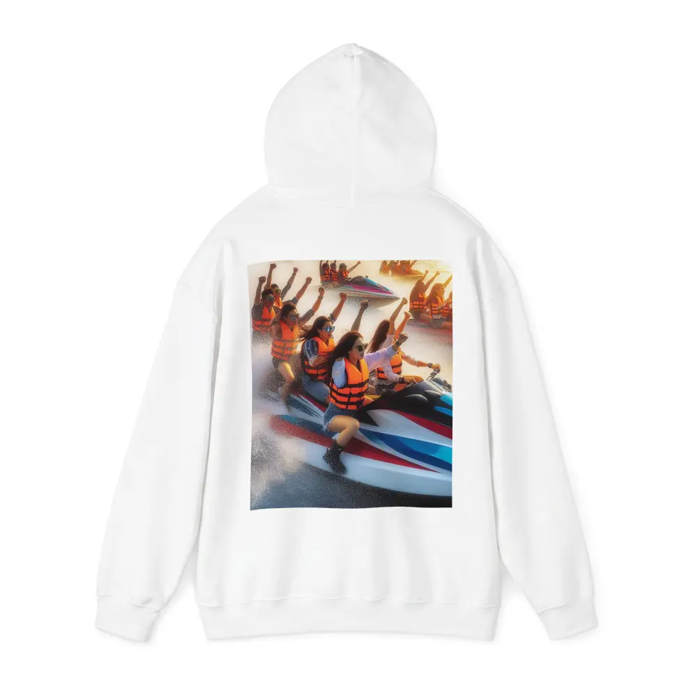 Women Riding Jet Skis Ocean Sunset Scene – Hoodies