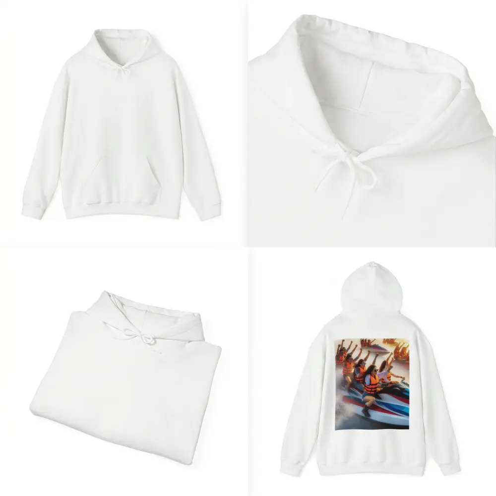 Women Riding Jet Skis Ocean Sunset Scene – Hoodies