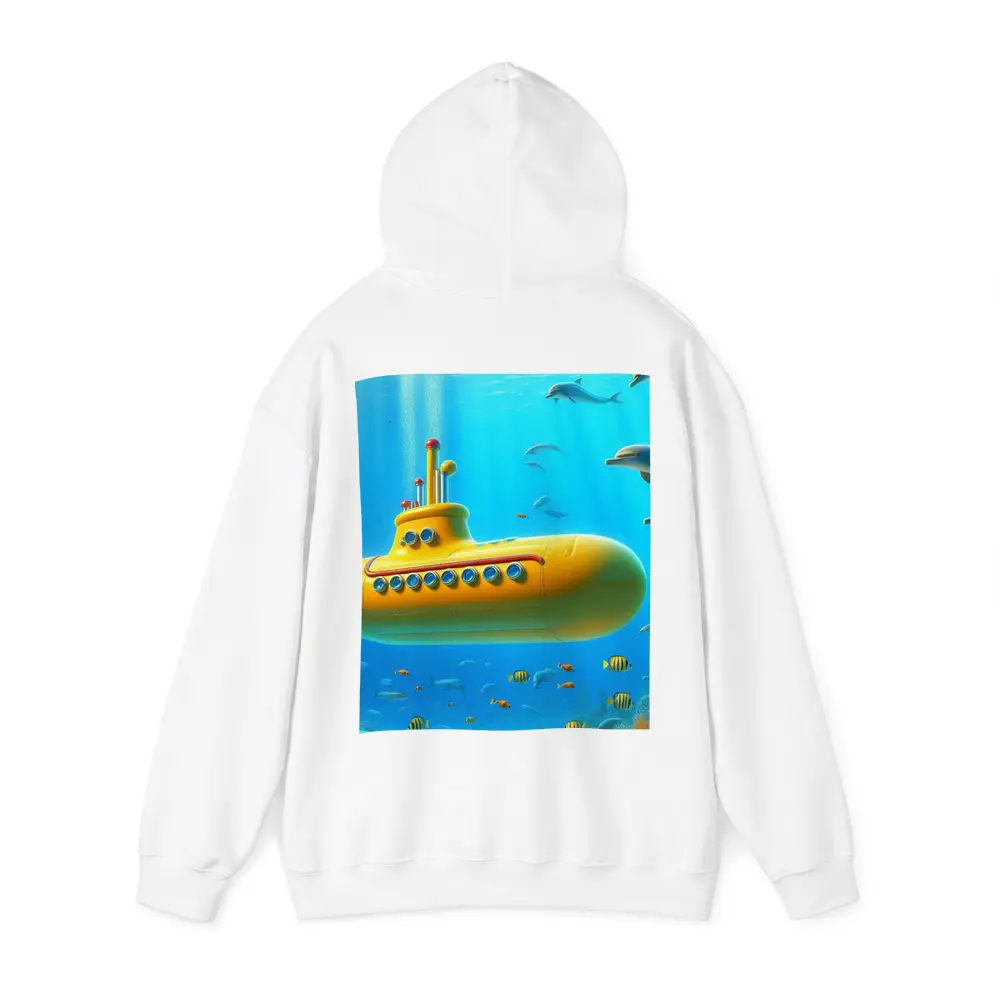 Yellow Submarine Underwater Ocean Dolphins Fish – Hoodies