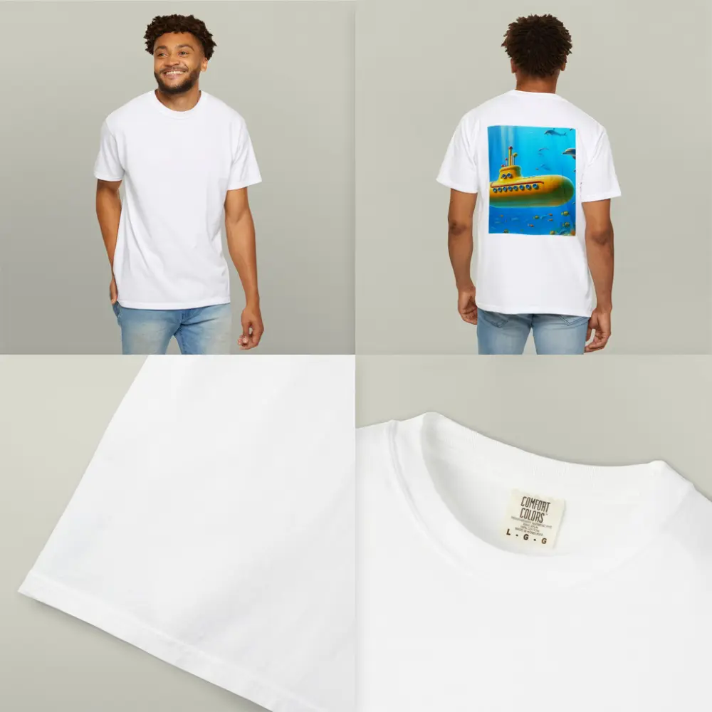 Yellow Submarine Underwater Ocean Dolphins Fish – T-Shirts