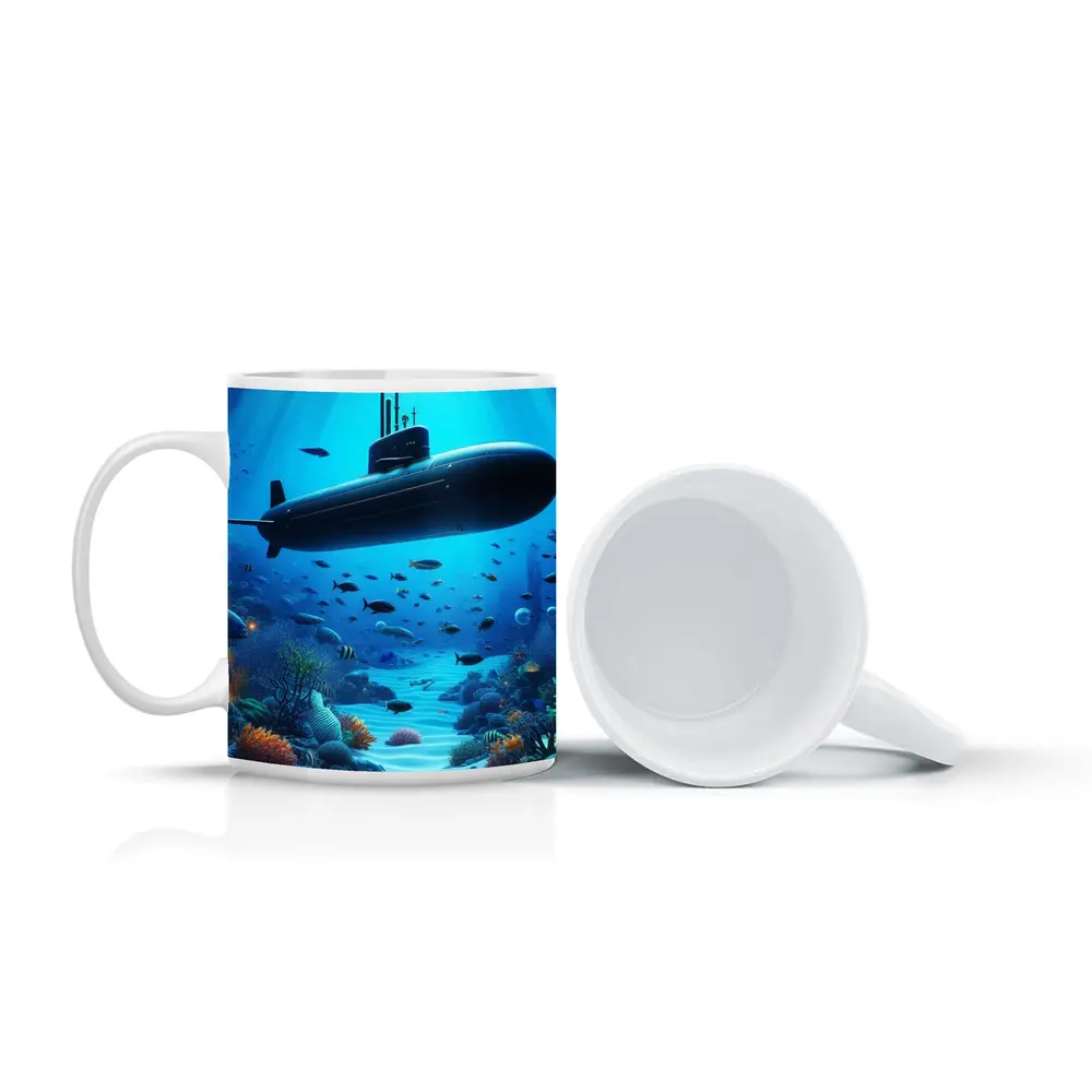 Military Submarine Underwater Ocean Coral Reef – Mugs