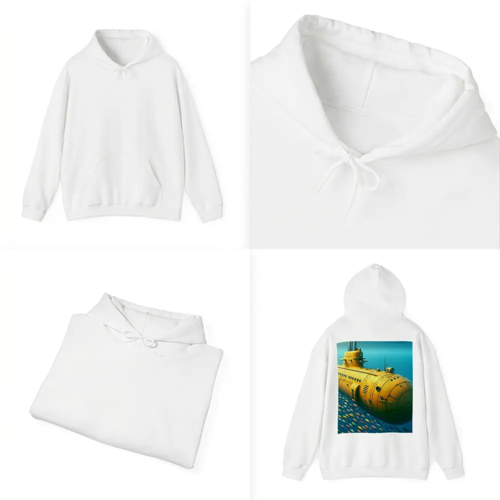 Yellow Submarine Underwater Ocean Fish School – Hoodies