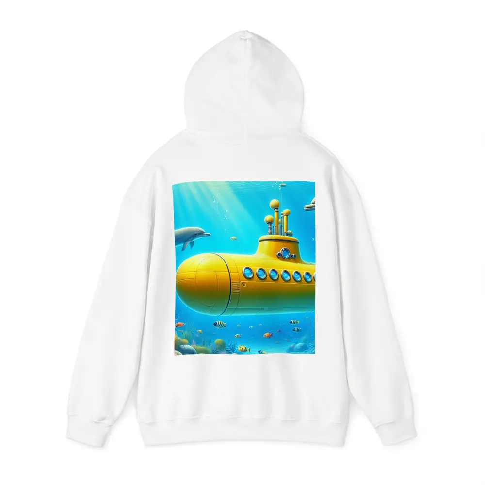 Yellow Submarine Underwater Ocean Scene Art – Hoodies