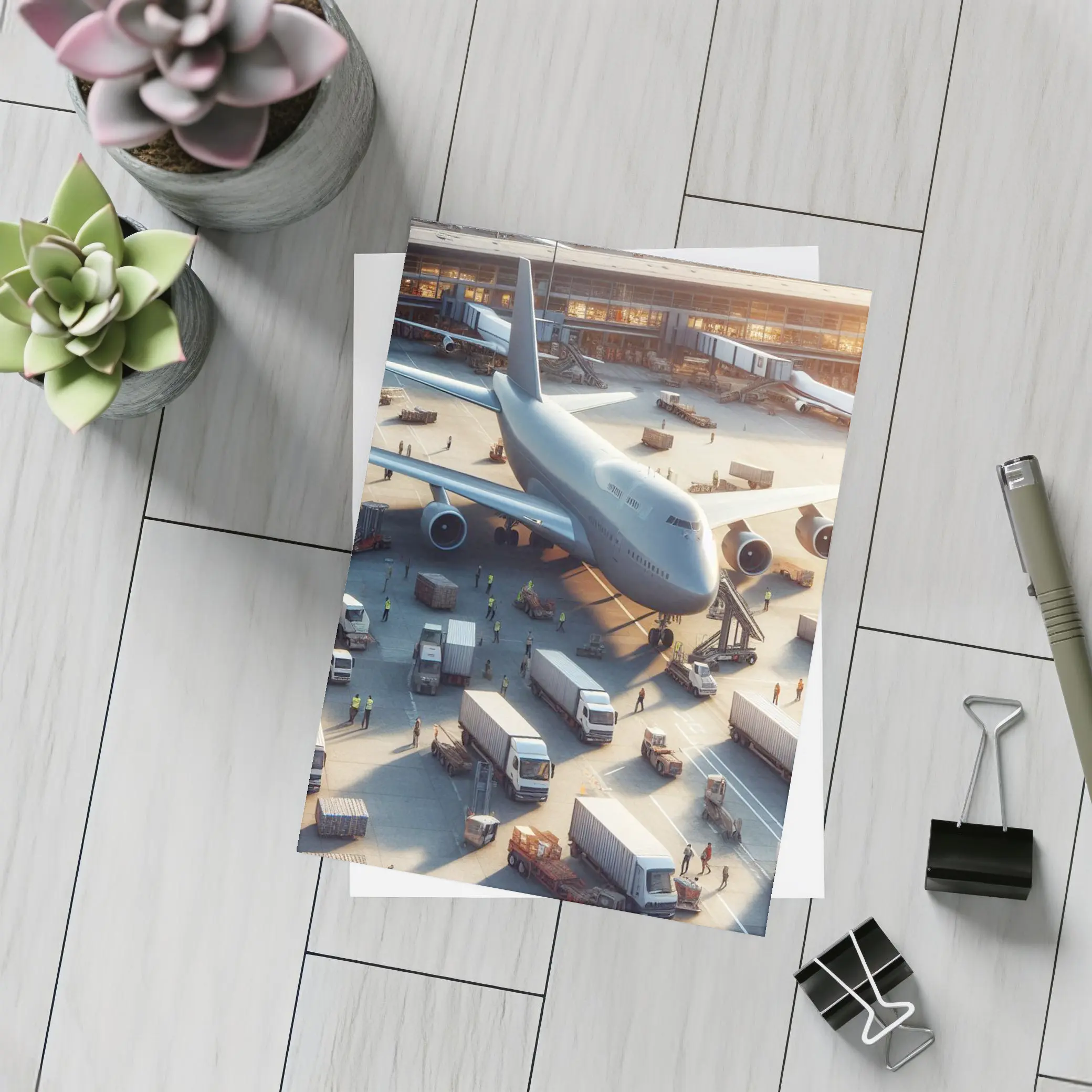 Boeing 747 Airport Ground Crew Operations – Postcards