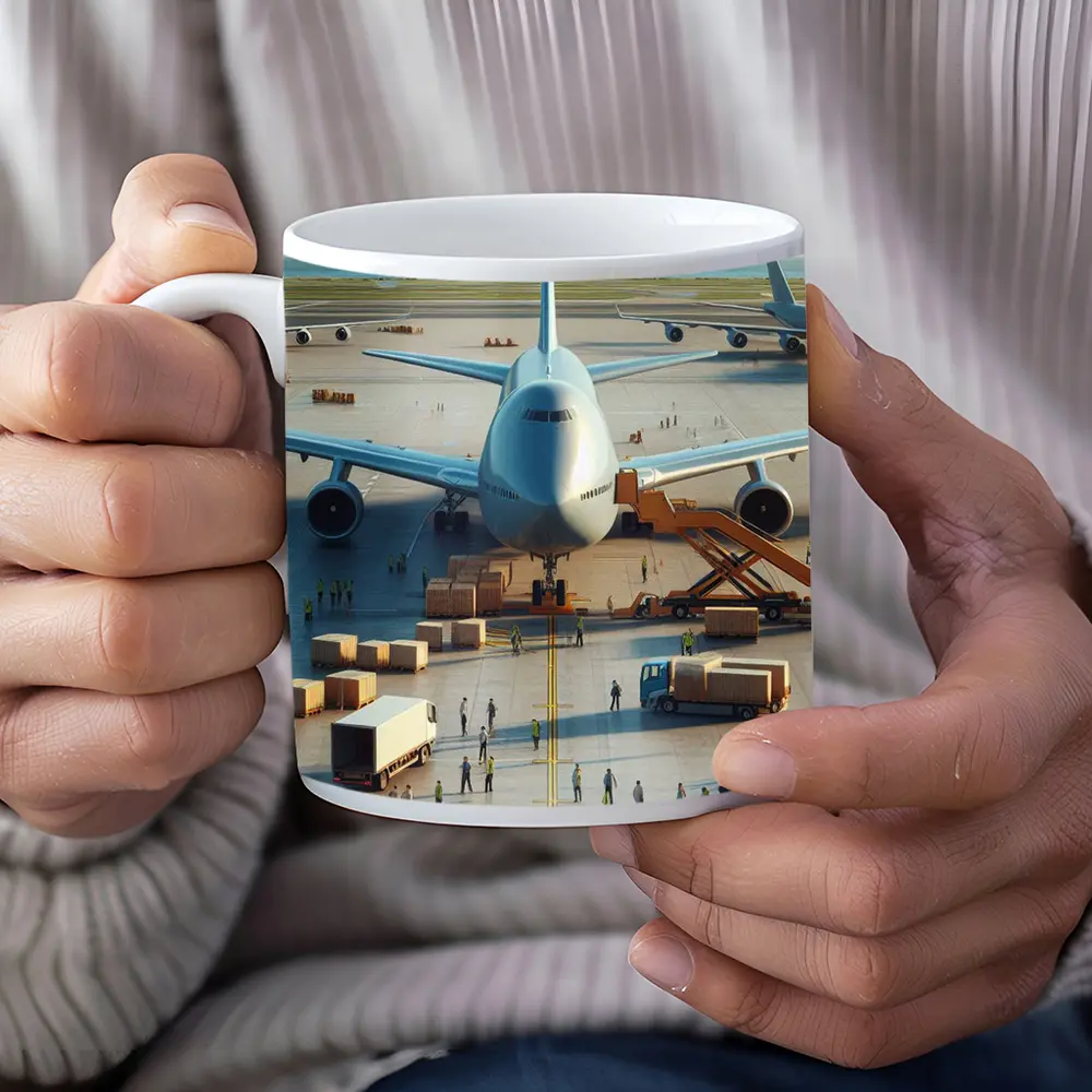 Cargo Plane Airport Ground Crew Loading – Mugs