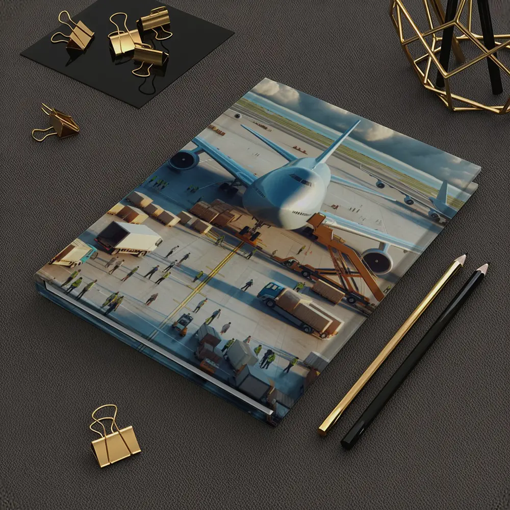 Cargo Plane Airport Ground Crew Loading – Notebooks