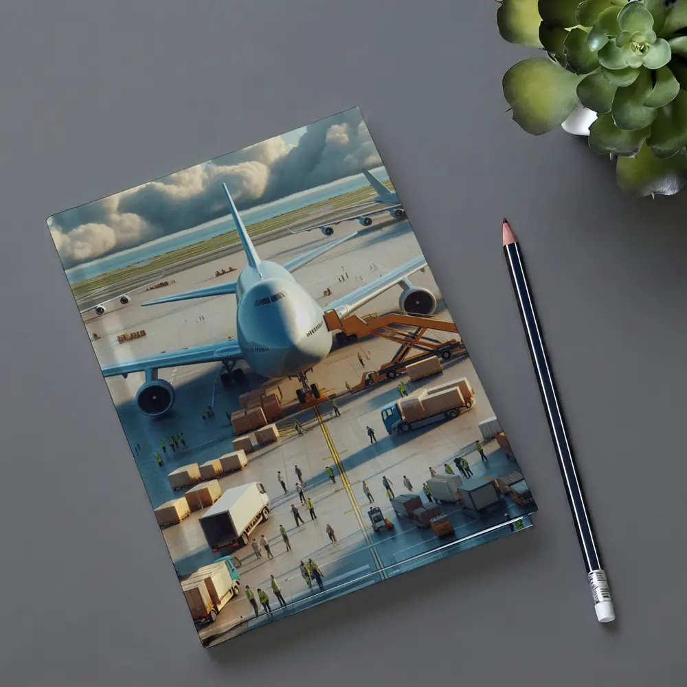 Cargo Plane Airport Ground Crew Loading – Notebooks